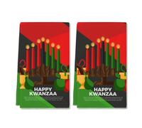 Horienteeon Happy Kwanzaa, 2 strofinacci da cucina a tema festival latino, strofinacci ad asciugatura rapida di alta qualità per asciugare la cucina, per la casa, 40 x 60 cm