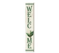 Horienteeon Lily of the Valley - Portico di benvenuto in stile rustico, 20 x 120 cm, con scritta "Welcome Stangding", per portico d'ingresso, per porta d'ingresso, fattoria, rustica, verticale