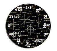 Horienteeon Orologio da parete con equazioni matematiche e notazioni, lavagna matematica, orologio da parete per geek, regalo educativo, funzionamento a batteria, senza ticchettio, silenzioso, al