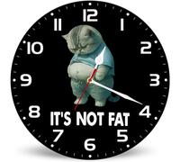 Horienteeon Orologio da parete con scritta in inglese "It's Not Fat Home", divertente decorazione da parete per la famiglia, regalo per mamma, sorella, donne, 30 cm, silenzioso, senza ticchettio