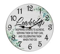 Horienteeon Orologio da parete motivazionale con citazione motivazionale in legno, silenzioso, senza ticchettio, decorativo, per soggiorno, cucina, casa, bagno, camera da letto, ufficio o scuola