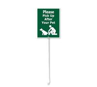 Horienteeon Please Pick Up After Your Pet Signs for Yard with Stake, Sturdy Aluminum Sign Rust Free, Dog Poop Sign, Sign Decoration for Yard Garden Lawn Outdoor 20cm×30cm