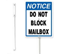 Horienteeon Segnale di avviso Do Not Block Mailbox Yard Sign With Stake No Parking Caution Security Warning Neighborhood Street Rustproof Aluminum Street Outdoor Use Decorations Home Garden Lawn 20,3