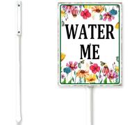 Horienteeon Water Me Yard Sign With Stake Water Me Flower Neighborhood Alluminio Street Wildflowers Home Farm Garden Portico Decor Outdoor Lawn 17,8 x 22,4 cm