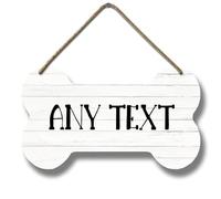 Horienteeon Ymaotrade - Targa in legno personalizzata per cani con scritta "Zampe di cane in legno per animali domestici, zona alimentare in legno, decorazione per la casa, 21,1 x 12,2 cm