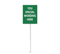 Horienteeon You Special Wording Here - Customizable Sign with Stake, Custom Yard Sign(Green), Sturdy Aluminum Sign Rust Free, Statement Plaque for Outdoor Yard Lawn Use 20cm×30cm