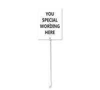 Horienteeon You Special Wording Here - Customizable Sign with Stake, Custom Yard Sign(White), Sturdy Aluminum Sign Rust Free, Statement Plaque for Outdoor Yard Lawn Use 20cm×30cm
