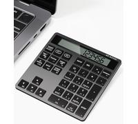 HoRiMe Tastierino numerico per computer portatile, ricaricabile, wireless, 34 tasti, con doppio Bluetooth, 2 in 1, tastierino numerico con display, portatile, sottile, per Windows, Mac, iMac, PC