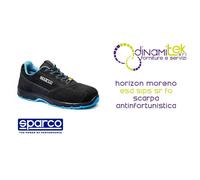 Sparco Horizon, Scarpe Antinfortunistiche Unisex-Adulto, Nero/Celeste, 39 EU