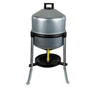 horizont abbeveratoio per pollame 21l automatico, in acciaio galvanizzato, ideale abbeveratoio per pollame, distributore d'acqua per polli