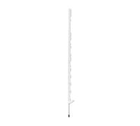 horizont Paletti per recinzione, in plastica, 40 pezzi, colore bianco, altezza 136 cm, palo in plastica con occhielli per nastri, corde, trefoli, paletti per recinzioni in plastica (136 cm, 40)