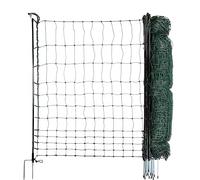 horizont recinto per pollame Strong Line 110, 15 pali in fibra di vetro a doppia punta lunghi 50 m, alti 110 cm, tutti senza elettricità, recinto mobile per polli