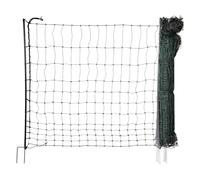 horizont Rete per pollame easyLine 25 m x 105 cm, rete robusta con 7 pali in PVC a doppia punta per fissaggio stabile, senza conduttori, resistente alle intemperie, kit di riparazione incluso