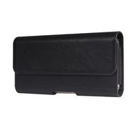 Horizonta - Custodia per cellulare con clip da cintura, in pelle PU, per iPhone 16 Pro Max, Samsung Galaxy A17, A16, A05, A06, A56, S25, Ultra HONOR X6c, Xiaomi POCO C75, colore: nero, XL