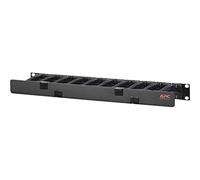 Horizontal Cable Manager, 1U x 4" Deep, Single-Sided with Cover