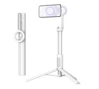 Horizum Magnetic Phone Tripod,360° Rotation,Extendable Selfie Stick with Remote,for iPhone12-16/Android,Portable Travel Selfie Stick Tripods,for Video Recording,Selfie,Live Streaming (White, 63in)