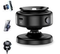 Horizum Suction Phone Tripod, 360° Rotating Adjustable Suction Cup, Strong and stable electric vacuum adjustable magnetic phone holder, Vehicle-mountable (Black)