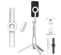 Horizum - Treppiede magnetico per telefono, bastone per selfie estensibile da 157/63 pollici, treppiede magnetico per selfie con telecomando, rotazione a 360°, supporto per telefono per registrazione