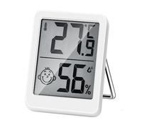 HORJOR Mini Termometro LCD Igrometro Professionale Digitale con Livello di Comfort Misuratore umidità per Ambiente per Interni Casa Ufficio Serra Cantina, Bianco