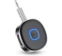 HORJOR Ricevitore Bluetooth Auto AUX, Adattatore Bluetooth 5.0 Aux Cancellazione Del Rumore Jack 3,5 mm,Chiamate In Vivavoce,Cuffie Cablate,Auto Altoparlanti