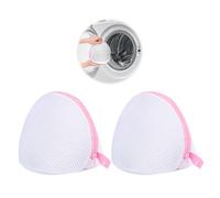 Horktrust 2 tasche riutilizzabili per reggiseni, lavabili in lavatrice, biancheria intima. Tasca con cerniera per reggiseni in maglia fine