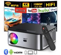 HORLAT 35000 Lumen Android 4K Proiettore 8K Decodifica Video Audio Home Theater AutoFocus Keystone 5G WiFi Proiettore portatile Proiettore no bracket