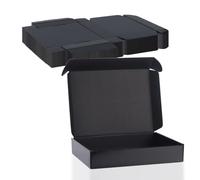 Horlimer Scatola di Cartone Nera, Scatole per Spedizione 28x20.4x5.1cm Risparmia lo Spazio della Casa o Ufficio, Set di 20