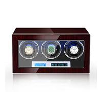 Horloge Winder Box Con Display LCD E Telecomando, Pulsante Di Blocco Per Lo Sblocco, Illuminazione A LED La Rotazione Si Ferma Quando Si Apre Il Coperchio Scatola Per Orologi Di Lusso ( Size : 3+0 )