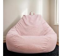 HORLSKI Poltrona A Sacco Da Gioco Sedia A Sacco Per Adulti Senza Imbottitura Inclusa Poliestere Resistente All'acqua Forma A Pera Per Soggiorno Giardino Interni Ed Esterni,Rosa,80 * 90cm