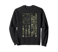 Hormuz Patrol American Flag Camouflage USA Distressed Felpa