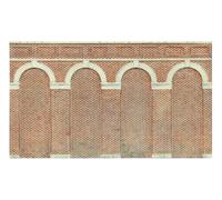 Hornby High Level Arched Retaining Walls x 2 (Red Brick)