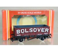 Hornby R136 Bolsover Acciaio Lati Vagone Minerali 6390 Scuro Granata Mint Di