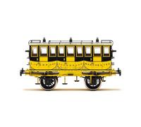 Hornby R40445 L&MR, Carrozza di 1a Classe 'Sovereign', Locomotiva dell'epoca 1, Vapore per modellismo Ferroviario, Colore Giallo