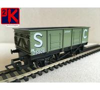 Hornby R730 S C Aperto Vagone Minerali Oliva-Grigio Inscatolato 00 Scala Nuovo