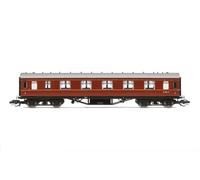Hornby TT TT:120 Gauge TT4032 BR 57' Corridor First, M1040M, Materiale rotabile Era 5, Carrozze per modellismo Ferroviario, Colore Bordeaux