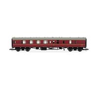 Hornby TT TT:120 Model Railway TT4002 BR Mk1 Brake Second E34735, Pacchetti di carrozze dell'Epoca 5, Colore Bordeaux, Taglia Unica