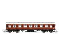 Hornby TT TT, TT4008, LMS 57' Corridor Third, 1716, Epoca 3, Ferrovia, Materiale rotabile, Carrozze, Colore Bordeaux