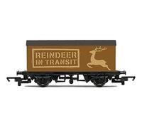 Hornby Wagons R60053 - Carro con renna di Babbo Natale, giocattolo per treno, carri e merci calibro 00 per set di treni, modelli per adulti, in scala 1:76, regalo modello in scala 1:76, rosso