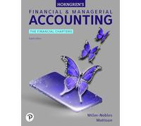 Horngren's Financial & Managerial Accounting, The Financial Chapters 8th [RENTAL EDITION]
