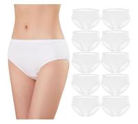 Hornice 10 Pezzi Slip USA e Getta Donna Cotone Morbida Monouso Mutandine Incinte Elastica Bianco per Mestruale Spa Ospedale maternità Viaggio Dopo Il Parto - Pacchetto Individuale