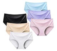 Hornice Confezione da 6 Biancheria Intima Senza Cuciture per Ragazze di Media Altezza Tinta Unita Biancheria Intima Invisibile Slip Invisibili,8-18 Anni