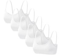 Hornice Reggiseno per Ragazze Adolescenti Canotta in Cotone con Ferretto con Robusta Imbottitura Senza Cuciture Reggiseno da Allenamento per Bambini da 8-16 Anni, Confezione da 5