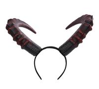 Horns Head Bash Gothic Demon Horn Realistic Devil Horns Headband Comfort Cosplay Accessorio per Halloween, Feste in costume, Cosplay