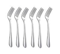 HornTide Forchette da pranzo in 6 pezzi Set 4 forchette da tavola posate in acciaio inossidabile lucidatura a specchio da 7 pollici 18 cm