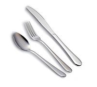 HornTide - Set posate (coltello, forchetta, cucchiaio), in acciaio inossidabile, Acciaio inossidabile, 12-Piece Pack