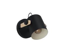 HORNWOOD APPLIQUE 28W E27 METALLO NERO/CREMA