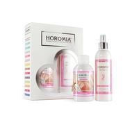 HOROMIA Horotwins Profuma Bucato 250ml e Deo Tessuti Spray 250ml - Confezione Regalo Soffice Talco