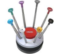 Horotec MSA01.218 - Set di cacciaviti per orologiaio, in acciaio inox, con testa anodizzata su cuscinetti a sfere, punte in acciaio inox, prodotto in Svizzera (01.218-C)