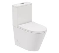 HOROW WC con cassetta di risciacquo, completamente in ceramica, senza bordi con Nano, set completo di scarico a parete, bianco, con sistema di risciacquo, coperchio WC con abbassamento automatico, 60