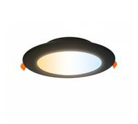 HOROZ ELECTRIC Faretto LED da Incasso per Cartongesso 3CCT 12W 3000K/4000K/6500K 1050lm Ø110mm- Plafoniera Ultrasottile Rotondo 230V Non Dimmerabile Nero Downlight per Cucina Soggiorno Corridoio